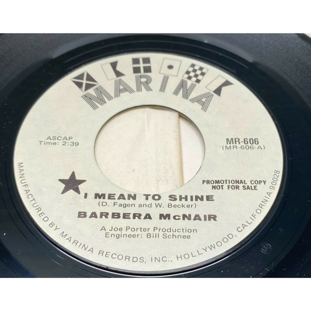 Barbara McNair I Mean to Shine Soul 45 Vinyl Record Promo Error Marina 606 NM